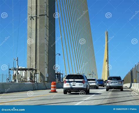 The Bob Graham Sunshine Skyway Bridge Under Construction Editorial Stock Image Image Of