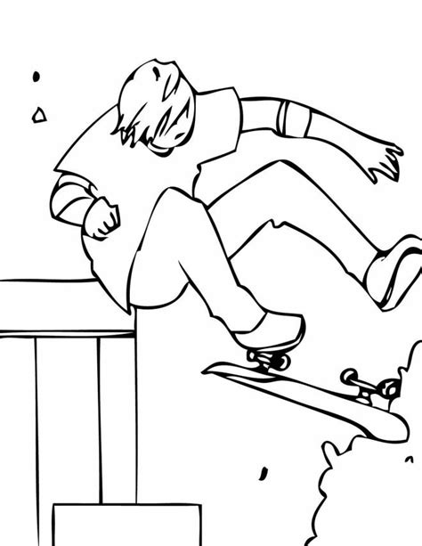 printable skateboard coloring pages liste