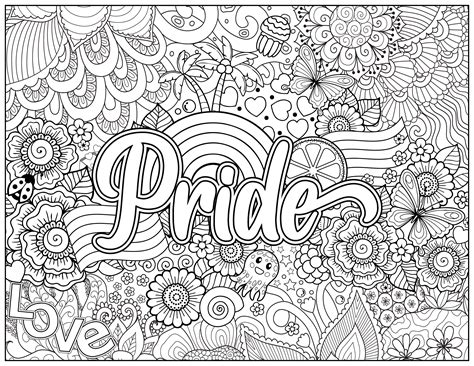 Pride Colouring Pride Coloring Printable Colouring Page Etsy Australia