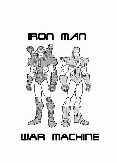 War Coloring Machine Pages Iron Boys Wolverine