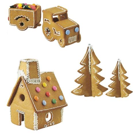 Buy 3d Christmas Tree Cookie Cutters Gingerbread House