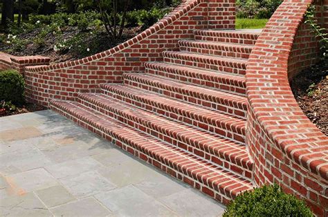 Make A Grand Entrance With A Beautiful Brick Staircase Featuring
