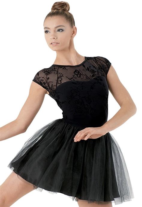 Flocked Mesh Dress Balera™ Dance Dresses Flocked Mesh Dress Dresses