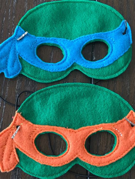 Turtles Masks Dress Up Kids Costumes Super Hero Felt Masks Etsy