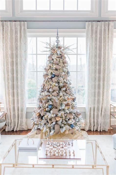 Beige Flocked Christmas Tree Hgtv