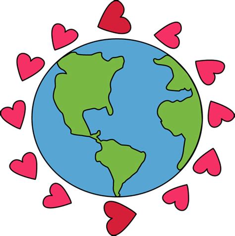 Heart Shaped World Png Clip Art Library