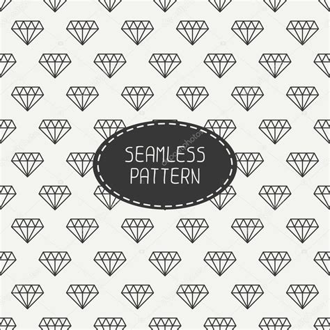 Vector Seamless Retro Pattern With Vintage Hipster Diamond For