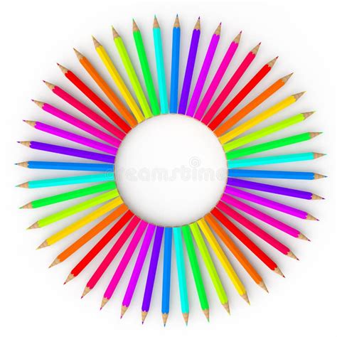 Rainbow Pencils Pattern Stock Vector Illustration Of Office 26691146