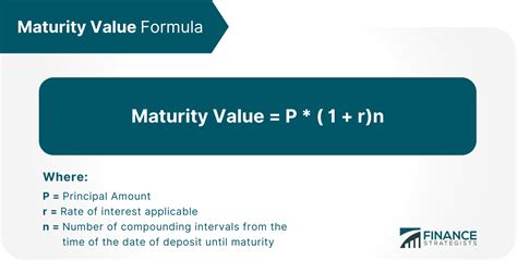 Maturity Value Definition Why It Matters Formula Calculation