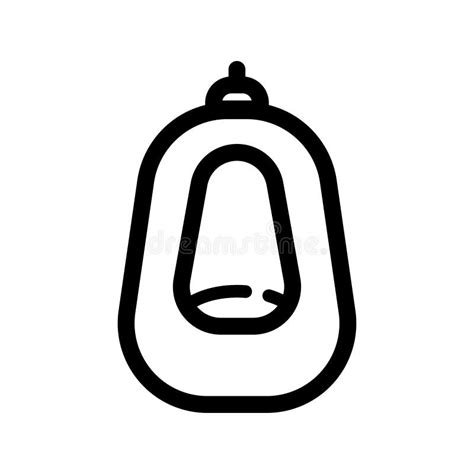 Urinal Vector Icon In Outline Style Stock Vector Illustration Of Male