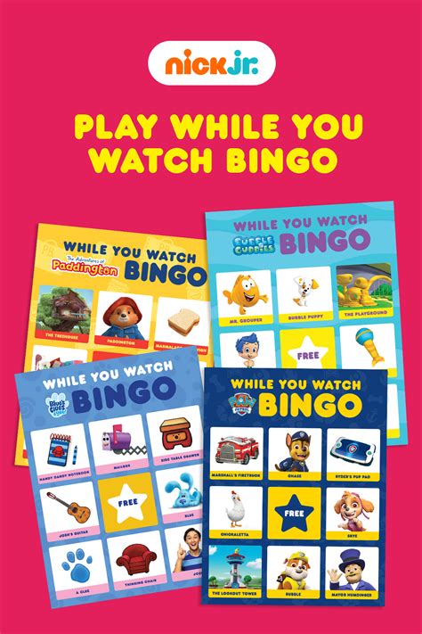 Game On Play While You Watch Bingo Nickelodeon Parents