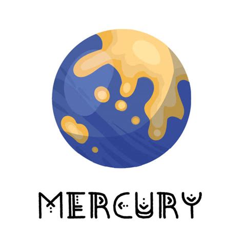 Funny Mercury Planet Cartoon Illustration Illustrations Royalty Free