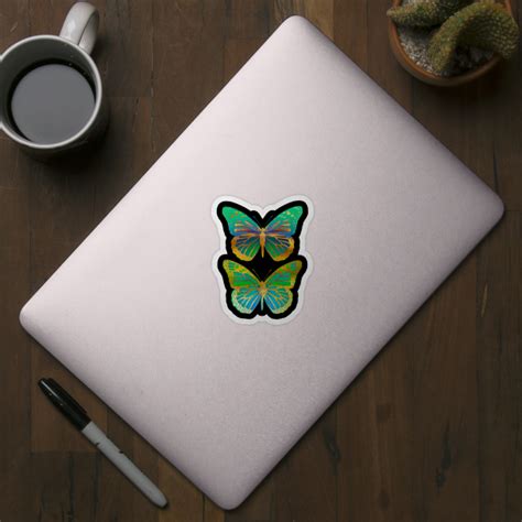 Psychedelic Butterflies Ii Butterfly Sticker Teepublic