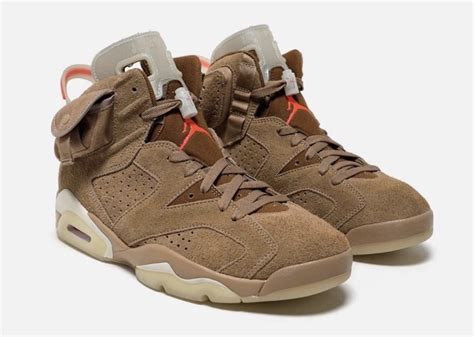 Travis Scott Air Jordan 6 British Khaki Dh0690 200 Release Date Sbd