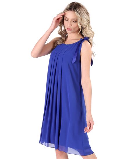 Veil Dress With Crystals Royal Blue Yokko