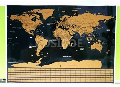 Big Size World Scratch Wall Map Deluxe Edition Scratch World Map With