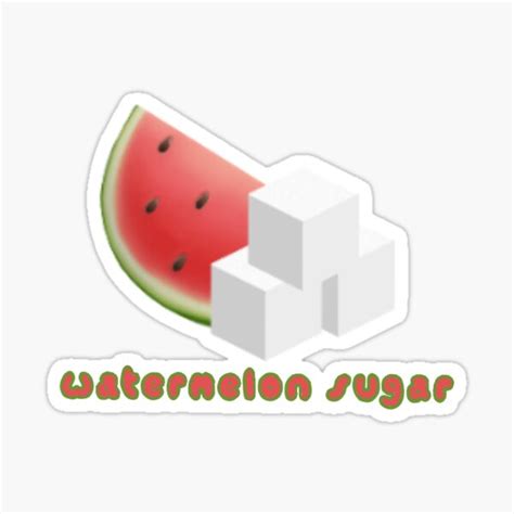 Watermelon Sugar Emoji Sticker For Sale By Tranquilcreate Redbubble