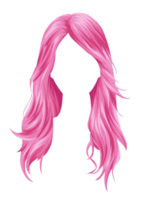 Wigs Wig Pink Hair Freetoedit Sticker By Novo Chan