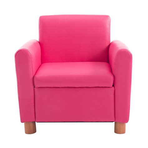 Luxury crushed velvet fabric tub chair armchair home cafe lounge bedroom sofa uk. Kids Sofa Single PU Leather Armchair Pink Toddler Couch ...