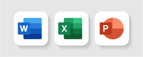 Illustration Of Microsoft Word Excel Power Point Mobile App Logos