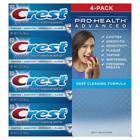 Crest Pro Health Advanced Deep Clean Mint 5 1 Oz Toothpaste Pack Of 4