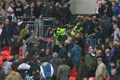 Violence Erupts Between Millwall Fans During The Fa Cup Semi Final Mirror Online