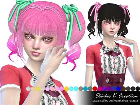 Sims 4 Hairs Studio K Creation Animate Hairstyle 23 Momo