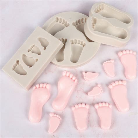 Diy Baby Foot Silicone Mould Baby Hands Cake Mouldfootprint Etsy Canada
