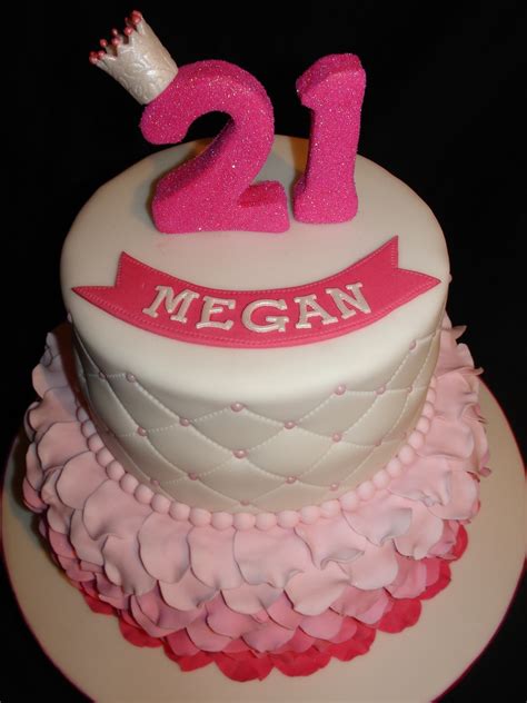 Pink 21St Birthday Fondant Cake CakeCentral Com