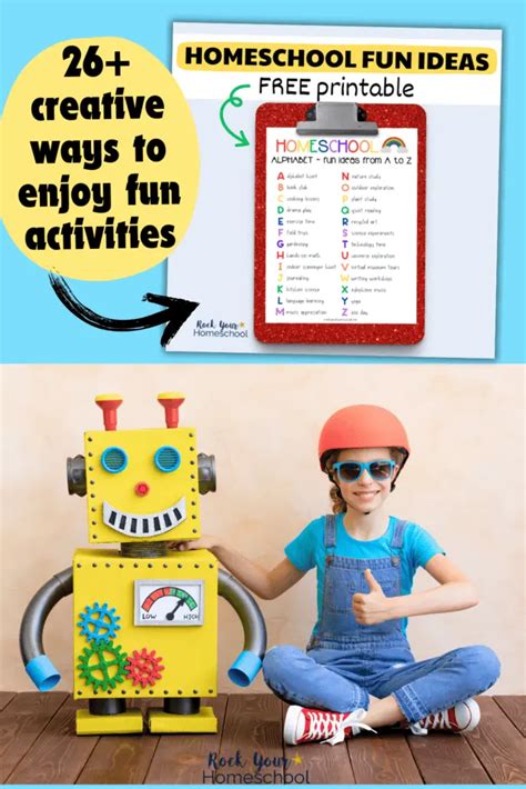 Homeschool Fun Ideas 26 Creative Activities Free List