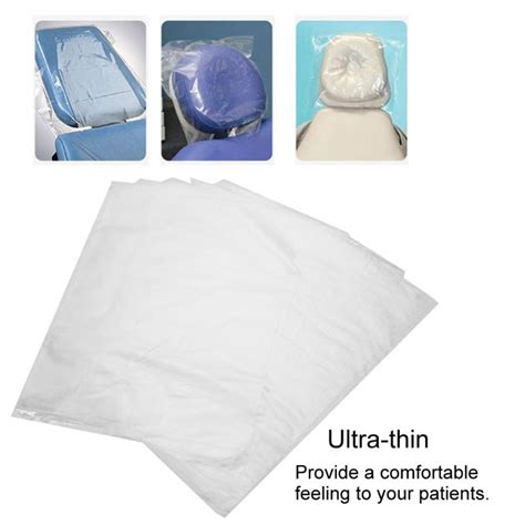 250pcs Box Disposable Dental Chair Headrest Cover Plastic Transparent