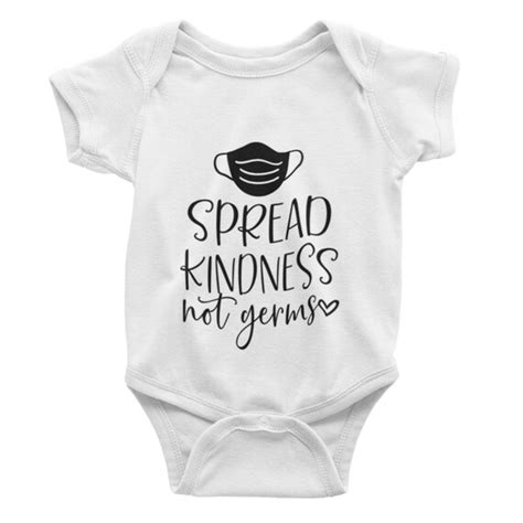 Spread Kindness Not Germs Covid Corona Baby Bodysuit Onesie Etsy