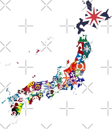 Japanese Prefectures Flags Map Japan Flagmap By Celticana Redbubble
