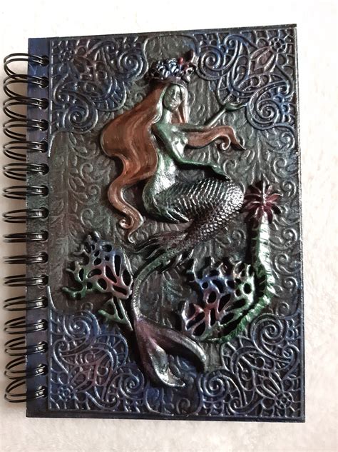 Mermaid Journal A5 Mystical 3d Journal Sketchbook Birthday Etsy