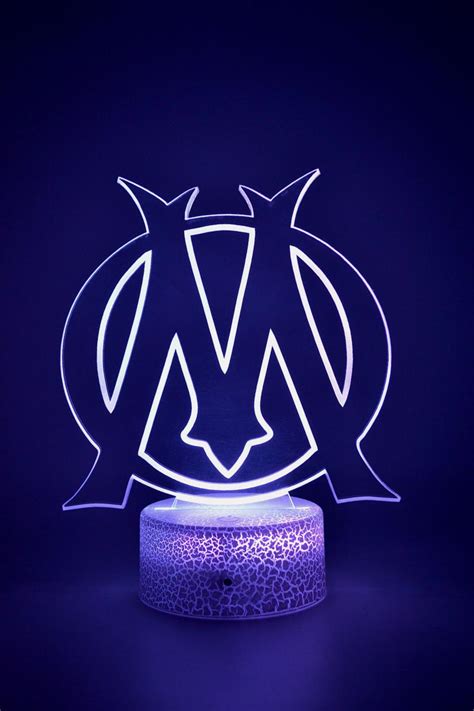 Lampe 3 D Personnalisée Football Olympique De Marseille