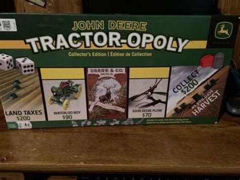 Official John Deere Tractor Opoly Collectors Edition Monopoly Board