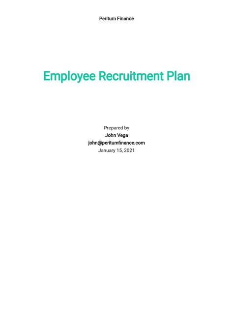17 Free Recruitment Plan Templates Edit And Download