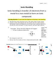 Ionic Bonding Lewis Dot Structure Worksheet Answers