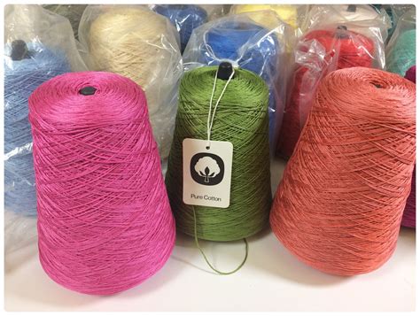 Assorted Colors Mercerized Cotton 500 Gram Knitting Yarn Cones Ebth
