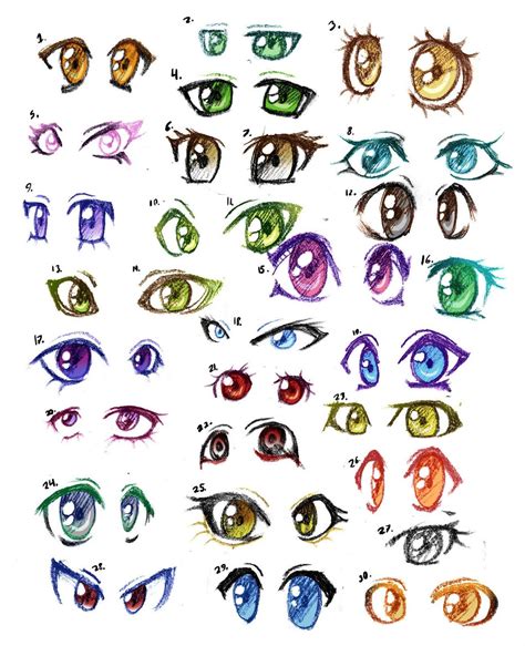 Diferentes Tipos De Ojos Anime Anime Eyes Anime Eye Drawing Drawings