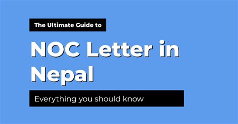 no objection certificate in nepal [updated guide for noc letter]