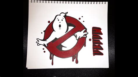 How To Draw Ghostbusters Ghost Graffiti Style Tutorial Youtube