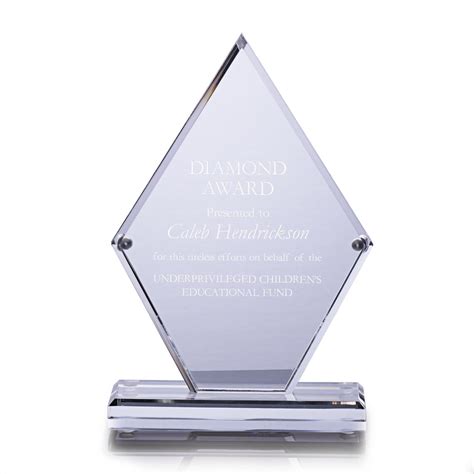 Personalized Trophy Diamond Acrylic Award Recognition Plaque Custom