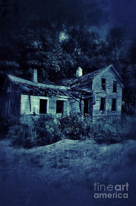 Abandoned House At Night Photograph By Jill Battaglia