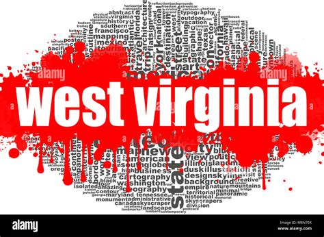 West Virginia Word Cloud Design Creative Illustration Of Idea Word