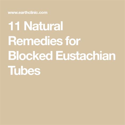Natural Remedies To Cure Eustachian Tube Dysfunction Natural Remedies
