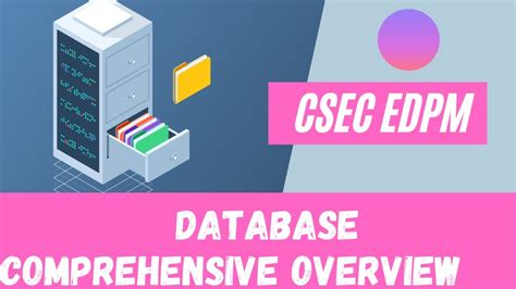 Csec Edpm Database Complete Overview Youtube