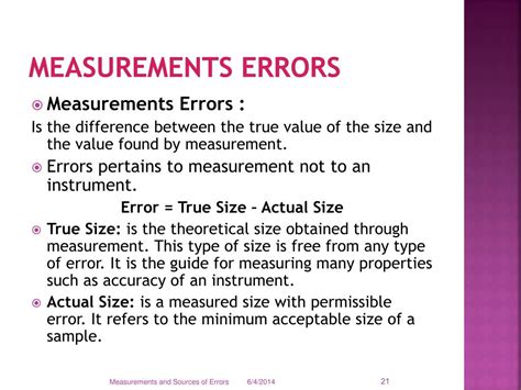 Ppt Measurements And Sources Of Errors Powerpoint Presentation Free Download Id