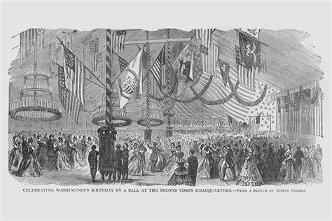 Washingtons Birthday Ball At 2nd Corps Headquarters Painting By Frank