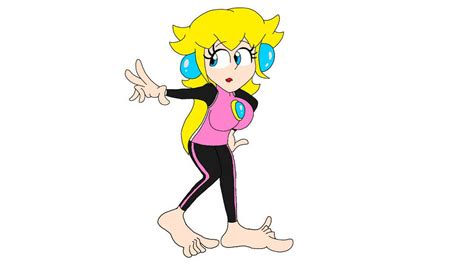 Princess Peach In Olympic Wetsuit Sassy Pose By Asdh On Deviantart
